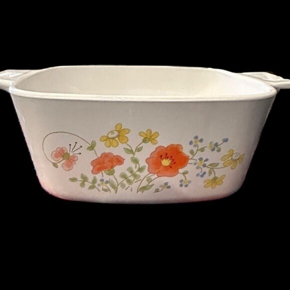 Vintage CorningWare 1.5 Liter Casserole Dish Pan Wildflower - Picture 6 of 13